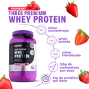 Three Premium Whey Protein Morango 3W - (1kg)